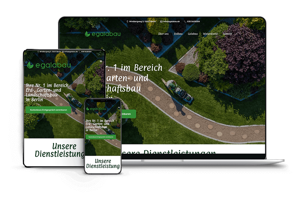 Webdesign Gartenbau Egalabau